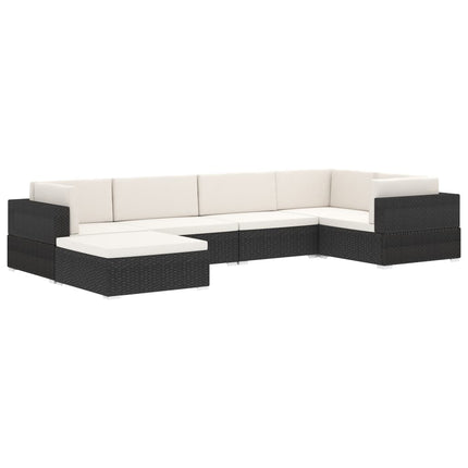 fodskammel til sofa 1 stk. med hynde polyrattan brun