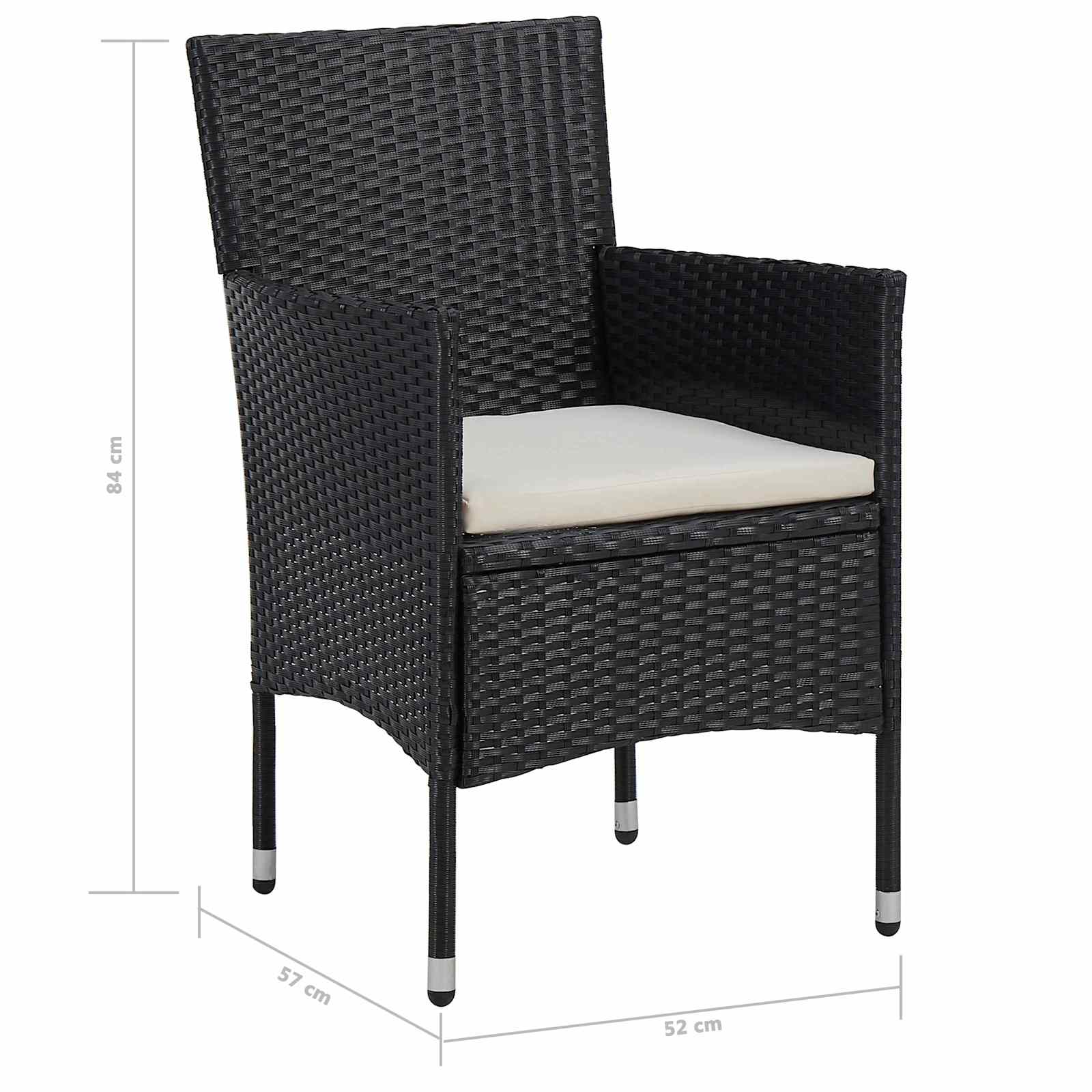 Møbel sæt 5 pcs Sort