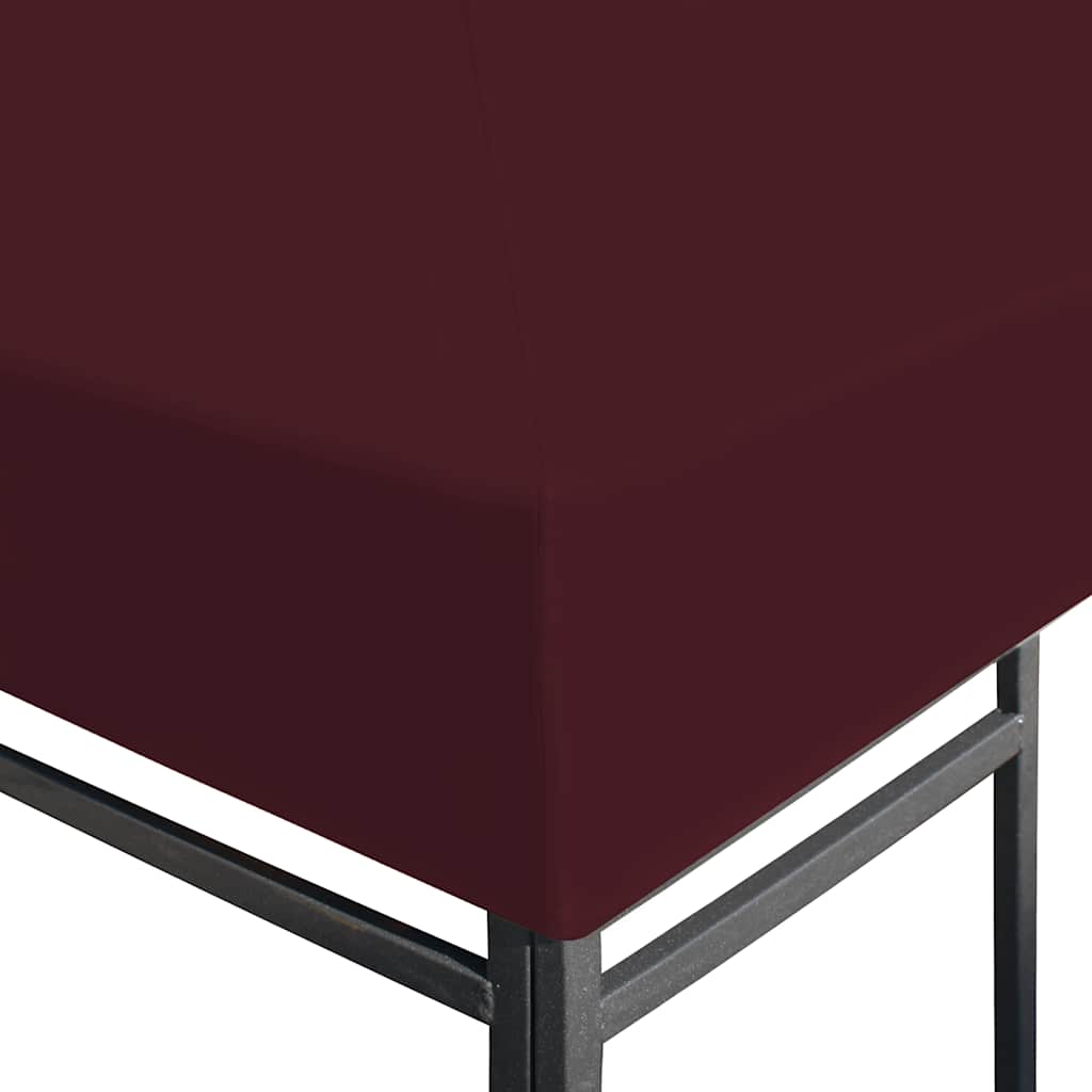 pavillontopdække 310 g/m² 3 x 3 m bordeauxfarvet