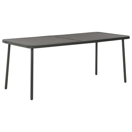 havebord 180 x 83 x 72 cm stål mørkegrå