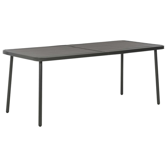 havebord 180 x 83 x 72 cm stål mørkegrå