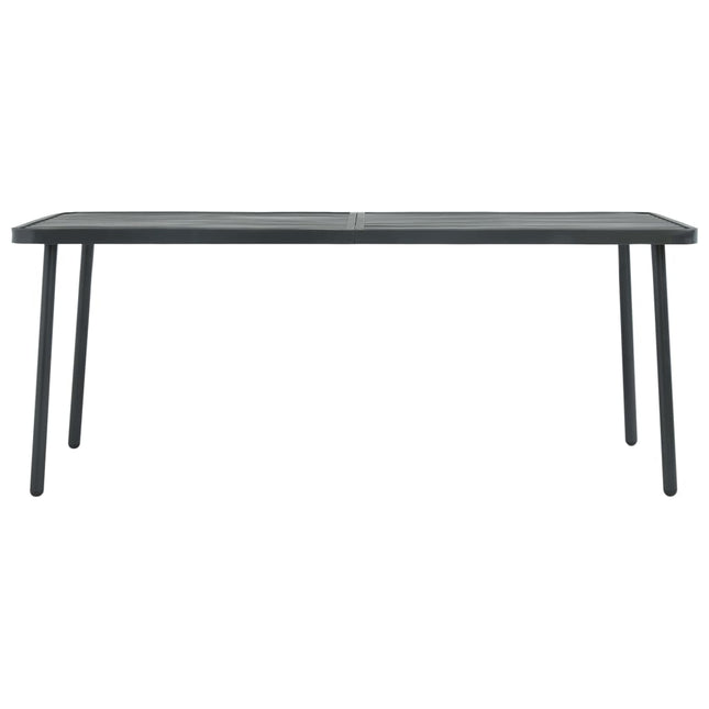 havebord 180 x 83 x 72 cm stål mørkegrå