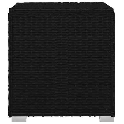 Havens solsenge med pude 3 pcs Sort Poly rattan