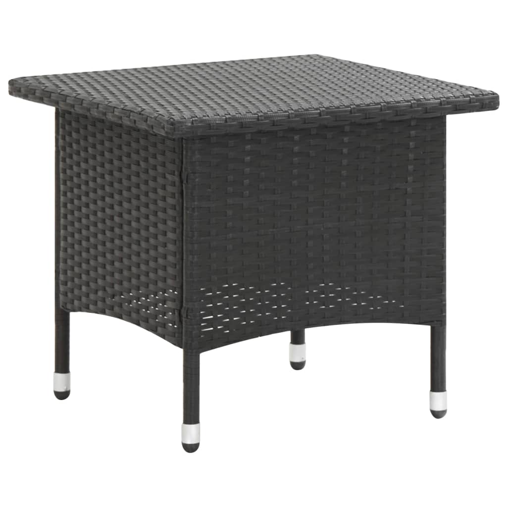 tebord 50 x 50 x 47 cm polyrattan sort