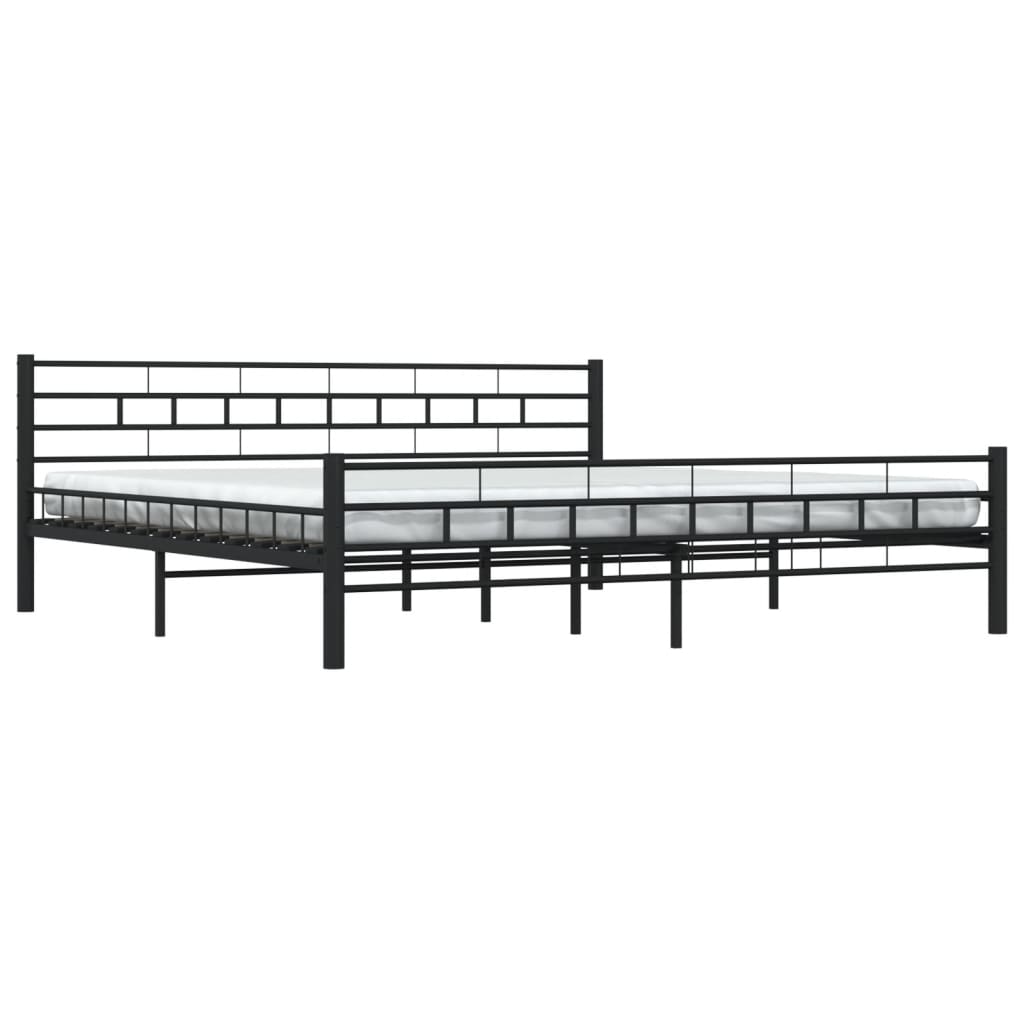 sengestel 200 x 200 cm stål sort
