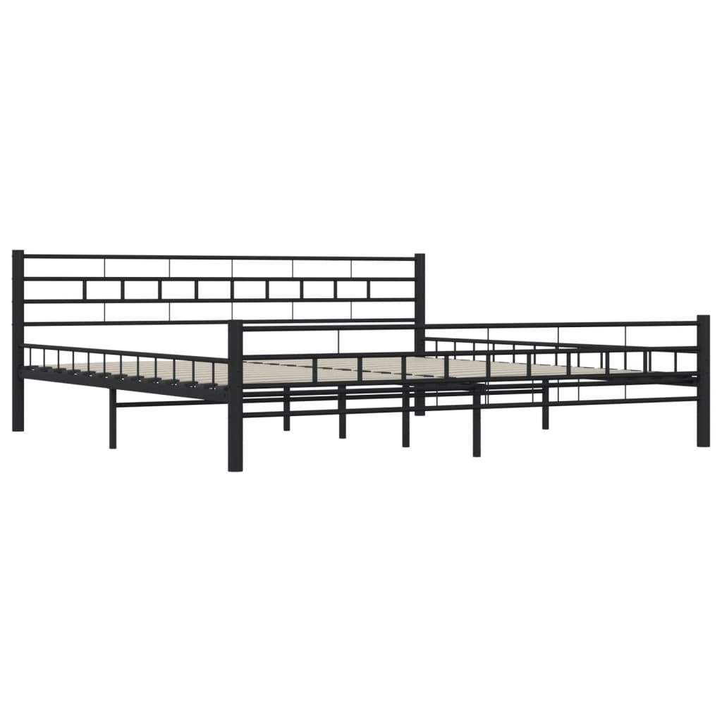 sengestel 200 x 200 cm stål sort