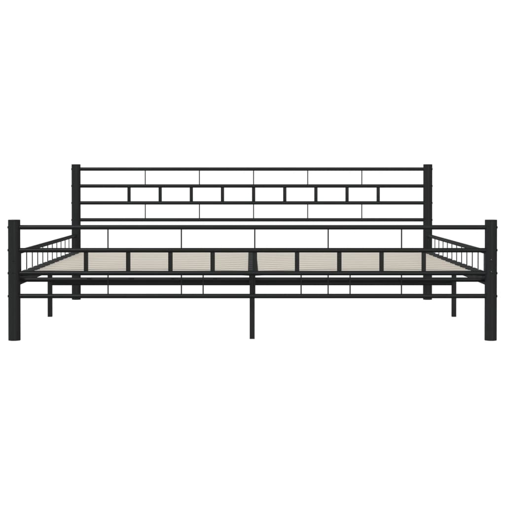 sengestel 200 x 200 cm stål sort