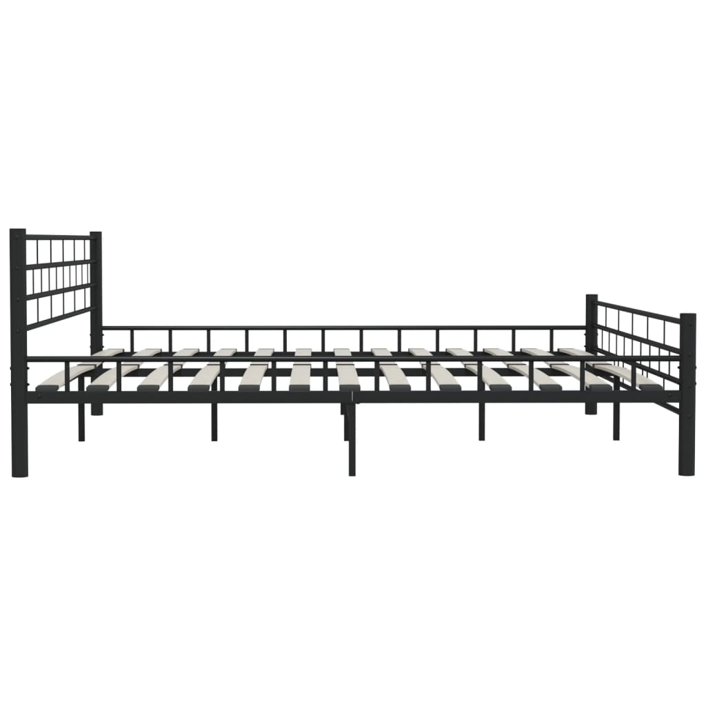 sengestel 200 x 200 cm stål sort