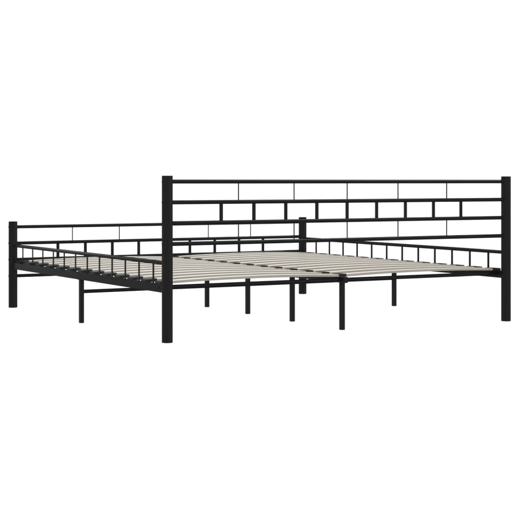 sengestel 200 x 200 cm stål sort