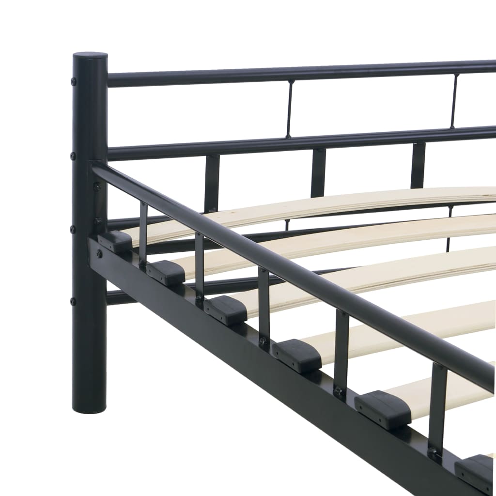 sengestel 200 x 200 cm stål sort