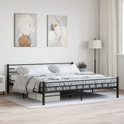sengestel 200 x 200 cm stål sort