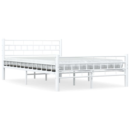 sengestel 140 x 200 cm metal hvid
