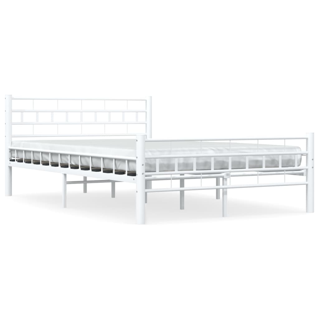 sengestel 140 x 200 cm metal hvid