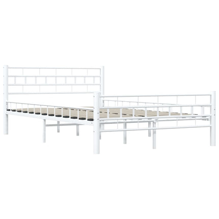 sengestel 140 x 200 cm metal hvid