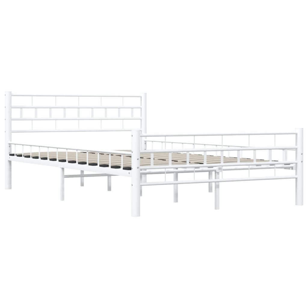 sengestel 140 x 200 cm metal hvid