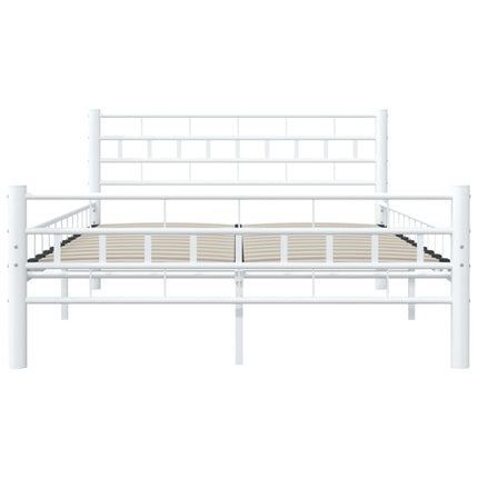 sengestel 140 x 200 cm metal hvid