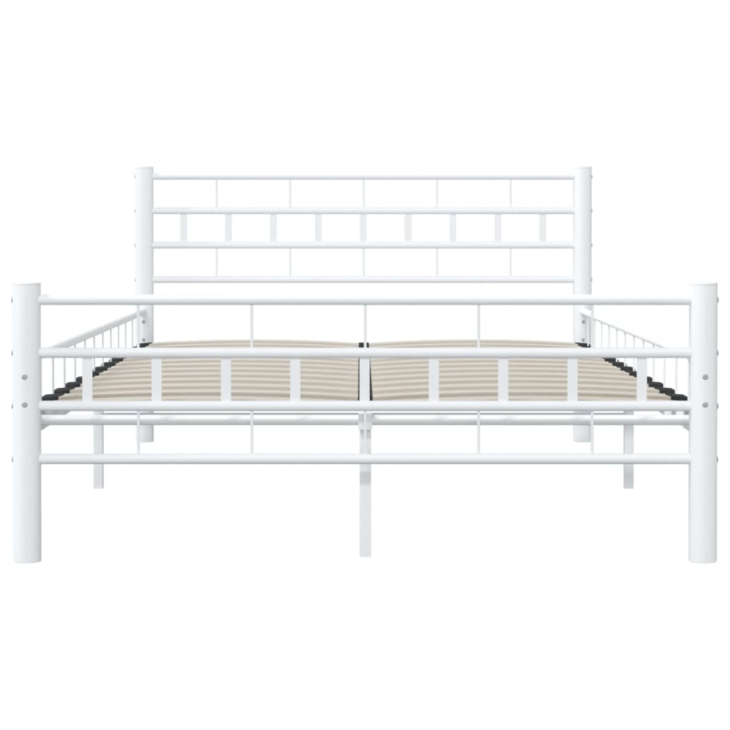 sengestel 140 x 200 cm metal hvid