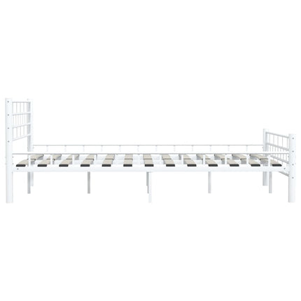 sengestel 140 x 200 cm metal hvid