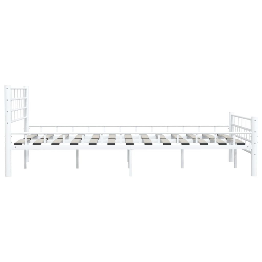 sengestel 140 x 200 cm metal hvid