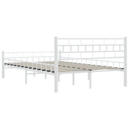 sengestel 140 x 200 cm metal hvid