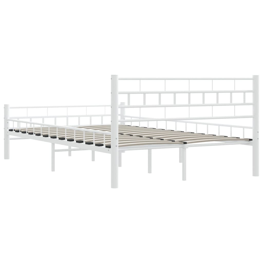 sengestel 140 x 200 cm metal hvid
