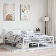 sengestel 160 x 200 cm metal hvid