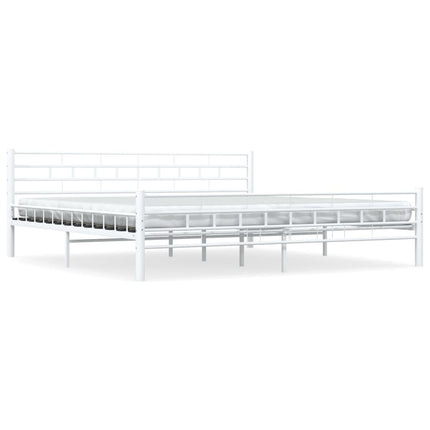 sengestel 200 x 200 cm metal hvid
