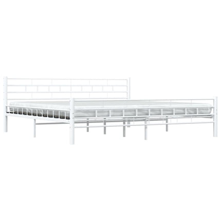 sengestel 200 x 200 cm metal hvid