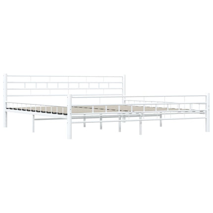 sengestel 200 x 200 cm metal hvid