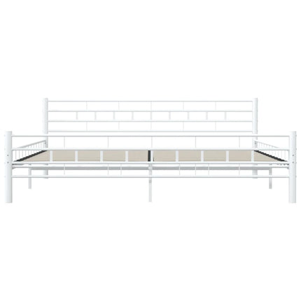 sengestel 200 x 200 cm metal hvid