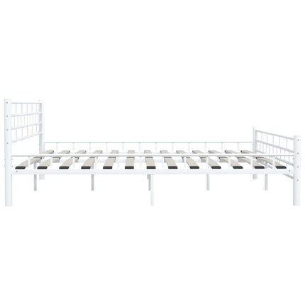 sengestel 200 x 200 cm metal hvid