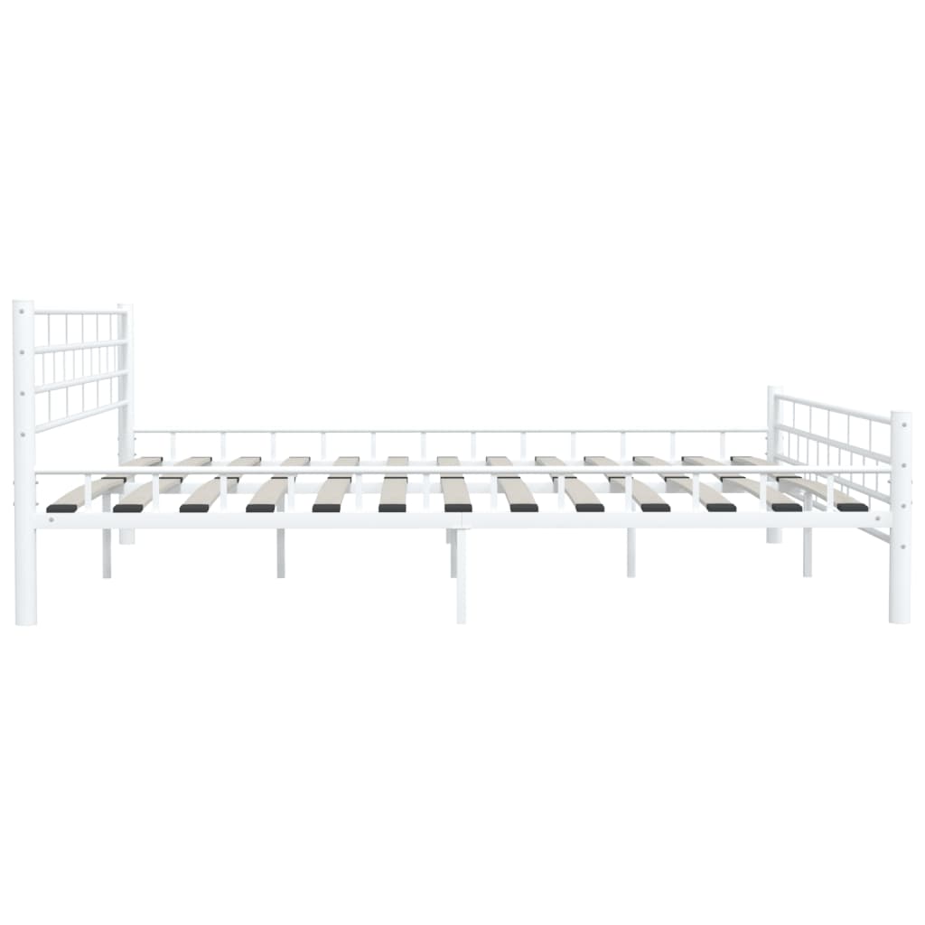 sengestel 200 x 200 cm metal hvid