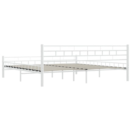 sengestel 200 x 200 cm metal hvid