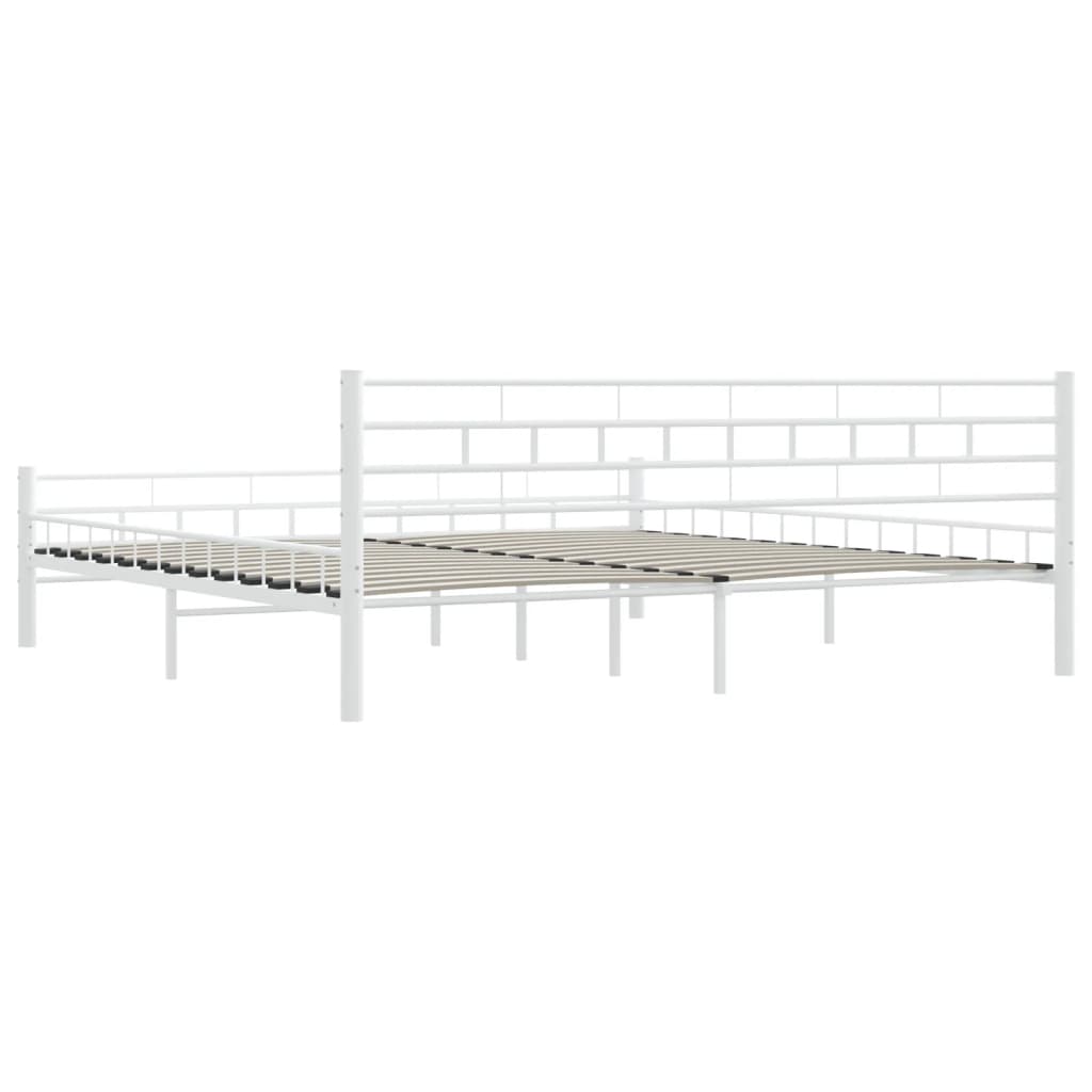 sengestel 200 x 200 cm metal hvid