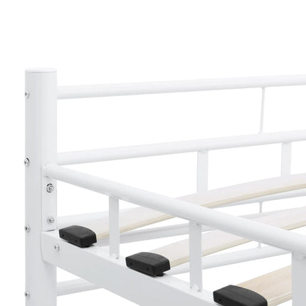 sengestel 200 x 200 cm metal hvid