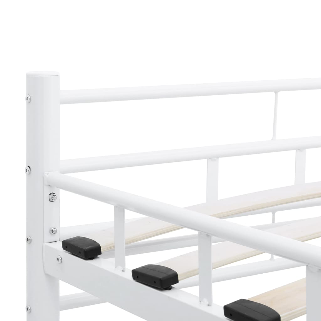sengestel 200 x 200 cm metal hvid