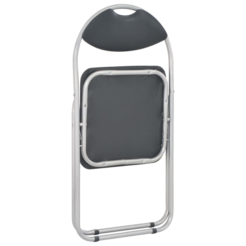 sammenklappelige spisebordsstole 6 stk. sort kunstlæder