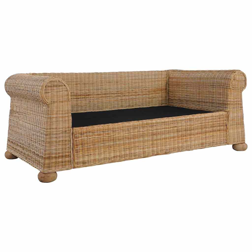 sofasæt i 3 dele med hynder naturlig rattan