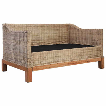 sofasæt 2 dele med hynder naturlig rattan