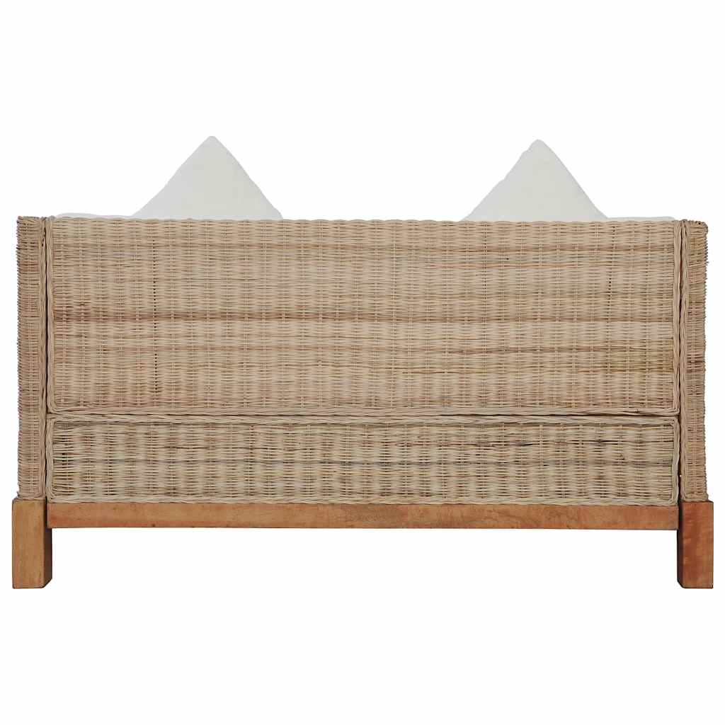 sofasæt 2 dele med hynder naturlig rattan