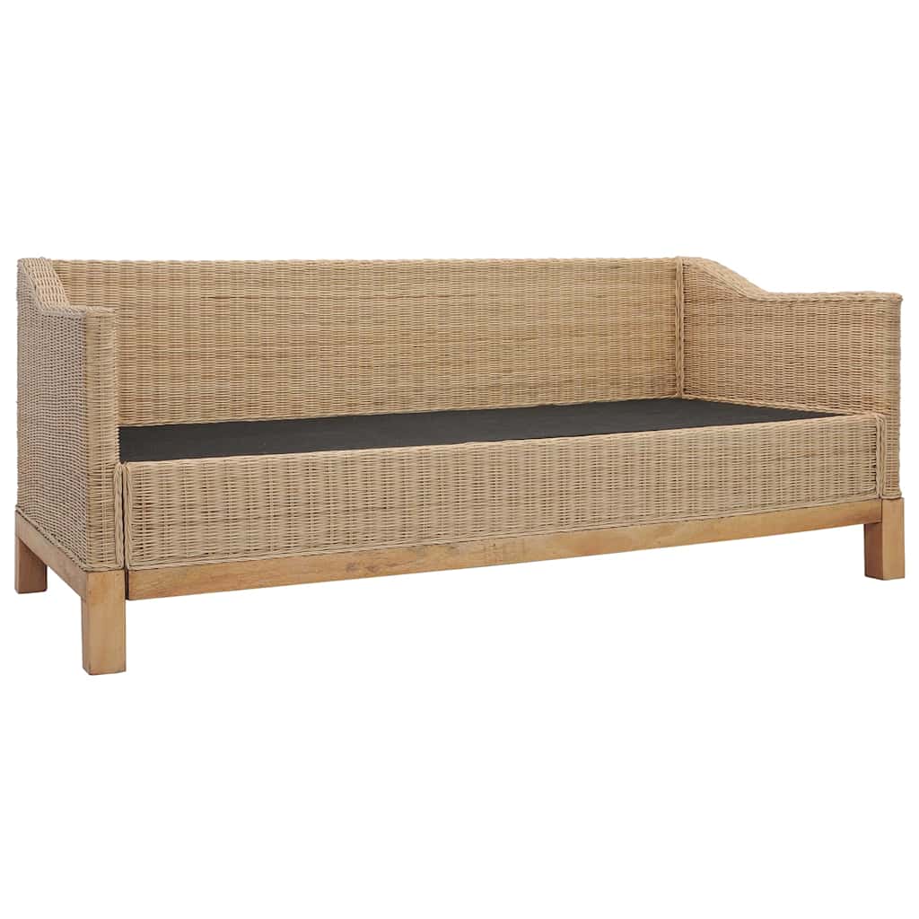 sofasæt 3 dele med hynder naturlig rattan
