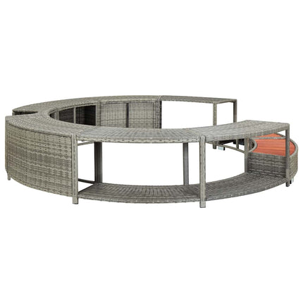 spakant polyrattan grå