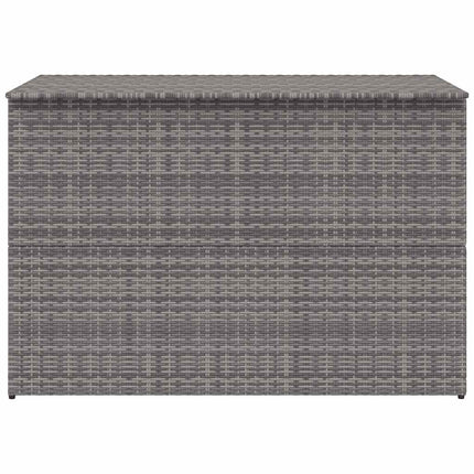 opbevaringskasse til haven 150x100x100 cm polyrattan grå