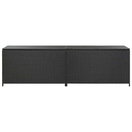 opbevaringskasse til haven 200x50x60 polyrattan sort
