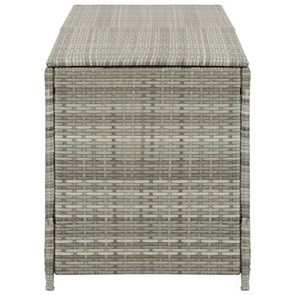 opbevaringskasse til haven 200x50x60 polyrattan grå
