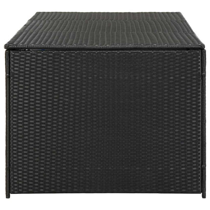 opbevaringskasse til haven 180x90x70 cm polyrattan sort