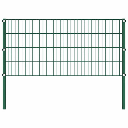 hegnspanel med stolper jern 694,5x80 cm grøn