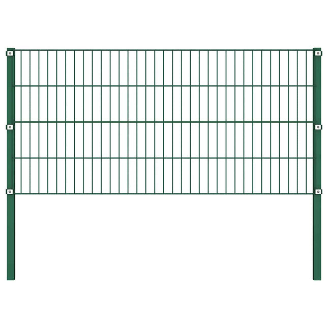 hegnspanel med stolper jern 1040x80 cm grøn