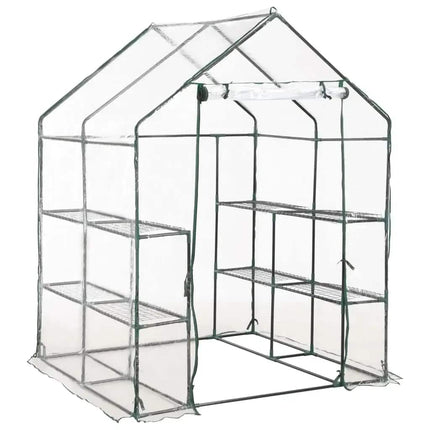 drivhus med 8 hylder 143 x 143 x 195 cm