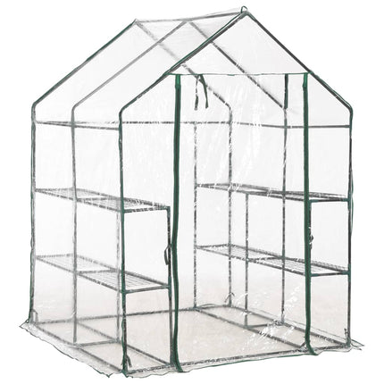 drivhus med 8 hylder 143 x 143 x 195 cm